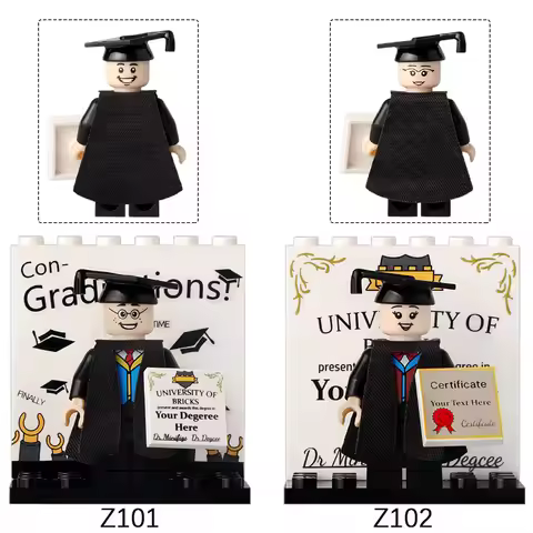 Graduation Season Bachelor's Degree Graduates Assemble Building Blocks Person Z101 Commemorative Gif