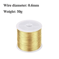 50g Solids Brass Wire 0.1mm to 1.2mm Multi-Gauge Craft Wire for Jewelry DIY & Metalworking
