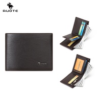 AUOTE Men's Wallet Simple Short Wallet Soft PU Business Wallet Retro Wallet Multi-Card Position Wall