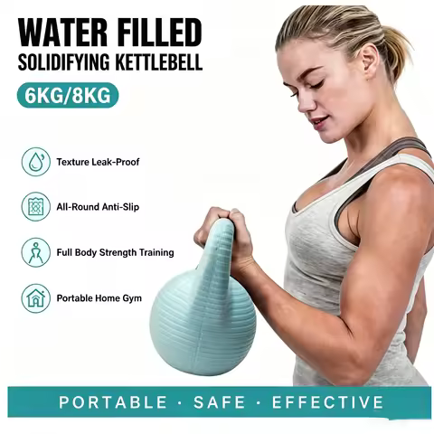 6/8KG Water Filled Solidifying Kettlebell Texture Leak-Proof Snap Lid Portable Kettle Bell Home Gym