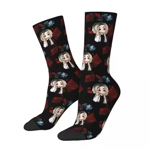 Winter Warm Colorful Women Men Cute Chishiya Anime Socks Alice In Borderland Breathable Middle Tube 