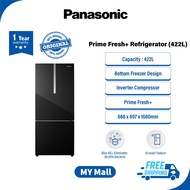 PANASONIC NR-BX421WGK 2-DOOR BOTTOM FREEZER REFRIGERATOR, Fridge, Peti Sejuk, 冰箱 GLASS DOOR SERIES NR-BX421WGKM 422L