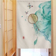 New Chinese Style Chinese Style Door Curtain Bathroom Partition Curtain Kitchen Hanging Curtain Half Curtain