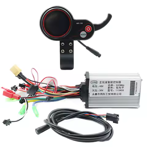 36V 48V 500W BLDC Electric Scooter Controller Motor Speed Driver fit 6 Pins MR-100 Display For 10 In