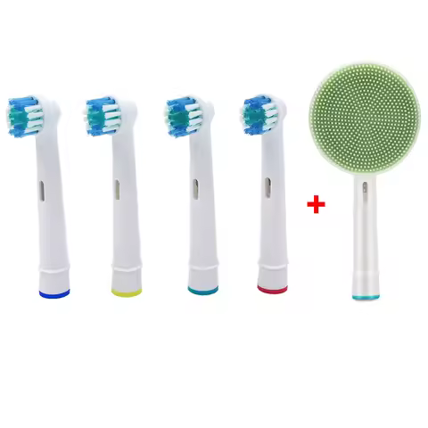5pcs Facial Cleansing Brush Head For Braun oral B D12,D16,D29,D20,D32,OC20, Professional Care 500, 5
