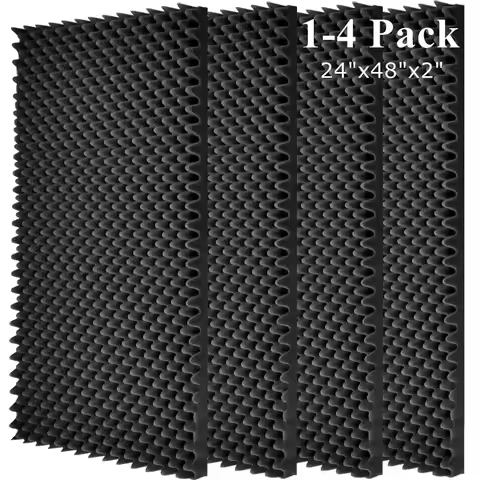 Soundproof Foam Panels 1–4Pack 60x120x5cm Egg Crate Acoustic Panels Egg Cotton Studio Noise Insulati