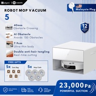 Mi Home Robot Vacuum and Mop 5 | Dual versions | Slim design | 40mm climb | AI detects 130 obstacles