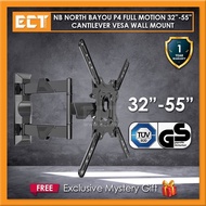 NB North Bayou P4 32 to 55 Inch Full Motion 3 Swing Arms Holder Frame Tilt TV Wall Mount Bracket