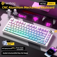 LEOBOG Hi75c CNC Aluminum Mechanical Keyboard Kit Wired Threemode 75 Arrangement Gasket Customized R