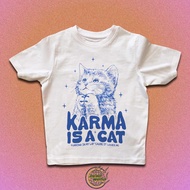 Crop top / baby tee karma is a cat, cat lovers, Taylor Swift midnight album lyrics marsh vintage y2k