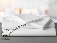 White 100% Cotton Plain QUEEN Flat Bedsheet Size 90" x 110" inches Weight 900 gram 200TC