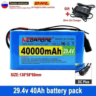 Electric Bike Moped 24V 30Ah 7S3P 18650 Li-ion Battery Pack 29.4V 40000mAh Electric Scooter Li-Ion B