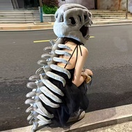 Dinosaur Skeleton Outer Bone Plush Toy Chinese Dinosaur Park Tyrannosaurus Skull Hat Children Cospla