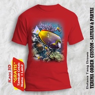 Fashion sea Botana Tang Brown Botana Tang Brown sea ornamental fish t-shirt/, children's and adult s
