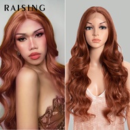 RAISING Synthetic Lace Front Wigs Body Wave Ombre Blonde Brown Ginger Lace Wigs For Black Women Heat Resistant Cosplay Wigs