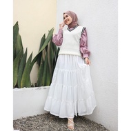 Maxi layered skirt bangkok skirt/ joke skirt/ ceruty skirt/