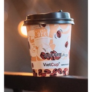 Vietcup paper cups (paper cups) 8oz - 12oz with black lid (50 cups)