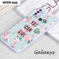 Softcase Glass Kaca Ungu/Lilac Oppo A53 - [GL32] - Case Oppo A53 - Casing Hp Oppo A53 - Case hp Oppo