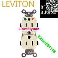 Leviton立維騰IG8300 8200IG電源插座獨立地線 級綠點美標墻插