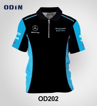 OD202 เสื้อคอปก มีซิป Mercedes AMG ODIN Zippered Polo Shirt