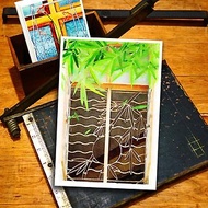 老屋顏 – 鐵窗花明信片 – 155 馬來西亞/綠竹