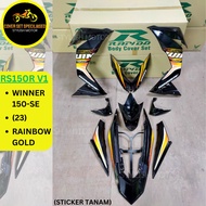 (STICKER TANAM/AIRBRUSH) RAPIDO COVER SET RS150R V1 WINNER 150 (23) REFLECTIVE LUXURY GOLD