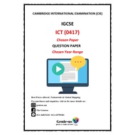 [Yearly - ICT ] Cambridge IGCSE ICT Past Year Papers