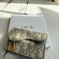 Dior 灰色提花卡包💕零錢包