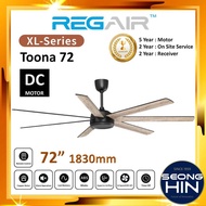 Regair 72" Big Ceiling Fan Toona 72 DC Motor 7 Blade / Kipas Siling besar Kipas Syiling KDK