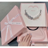Charles & Keith CK New In Autumn Lady Pearl Love Handbag Shoulder Bag Pink Bag