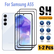 1-2 Pcs Samsung Galaxy A55 5G Tempered Glass Screen Protector For Samsung S24 S23 FE A16 M55S F05 M0