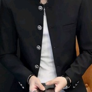 JASKO VIRAL SEMI MANDARIN JACKET MUSLIM CLOTHING FOR ADULT MEN IN BLACK - BLACK, S NEWEST TRENDY QUA