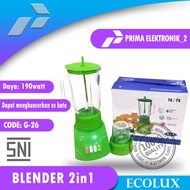 BLENDER ECOLUX GELAS PLASTIK PRODUK NATIONAL/ BLENDER PLASTIK DAN PLASTIK/ BLENDER MURAH/ BLENDER BA