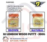 RJ London Wood Putty/ Wood Filler/ Wood Filla/ Brown and Natural Color 200g