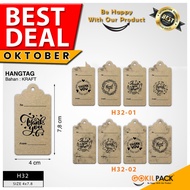 Hangtag|Kraft Hangtag|Hangtag thank you|4x7.8|H32
