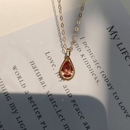 亞歷山大變色石項鍊 水滴變色石吊墜 14KGF手工鑲嵌雙色寶石