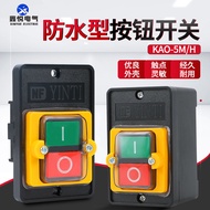 KA0-5M KA0 Machine Tool Button-10KH Waterproof Control Switch Table Drill Button KAO-10KH with Box