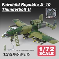 LEO 1:72 Fairchild Republic A-10 Thunderbolt II Diecast ของเล่นเครื่องบินคอลเลคชั่นสำหรับเด็กเด็กเด็