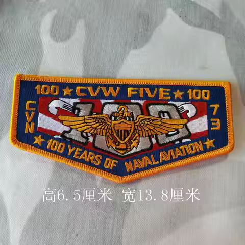 CVN-73 CVW-5 USN NAVY 100 YEARS FLAP NAVAL AVIATION MILITARY EMBROIDERED PATCH INSIGNIA Iron On/Sew 