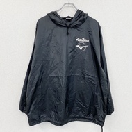 MIZUNO RUNBIRD 尼龍套頭夾克，大號logo，黑色，0碼，古著。
