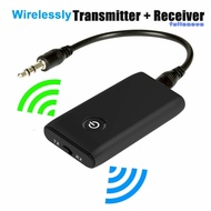 FM_ Bluetooth-compatible Receiver Wireless Audio Transmitter B10S5.0 2-in-1 Audio Receiver 3.5MM USB Rechargeable Dual Link Computer TV Audio Receiver