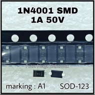 Contents: 10pcs SMD Diode 1N4001 1A 50V size SOD123 / IN4001 SOD-123 1N 4001 Marking: A1