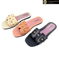 selipar wanita sandal flat wanita selipar murah sandal flat viral selipar cantik selipar harian seli