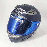 NHK RX9 PAKET GANTENG SOLID BLACK DOFF HELM NHK FULL FACE ORIGINAL - BLUE, L | BEKAS