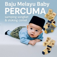(FREE SAMPIN+FREE STOKIN BABY)(NB~7m<7.5kg) Baju Melayu Baby Danish Fortuna | Baju Melayu Bayi
