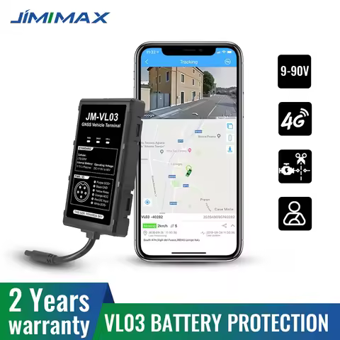 JIMIMX JM-VL03 4G Vehicle Tracker 9-90V GPS For Motorcycle Stop Engine Remote Scooter Tracking Car A