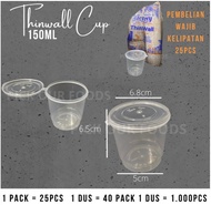 promo termurah thinwall cup 150 ml | pudding cup plastik | cup saos