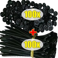 40/60/100Set Nylon Car Cable Tie Fixed Buckle - Universal Self-Locking Zip Ties - Heavy Duty Car Fas
