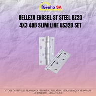 BELLEZA ENGSEL ST STEEL BZ23 4X3 4BB SLIM LINE US32D SET