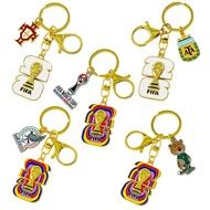 Football keychain Brazil Argentina Portugal Italy keychain backpack car pendant souvenir
